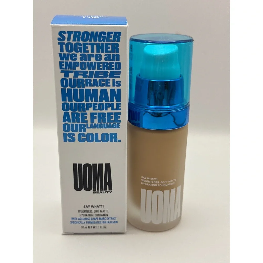 UOMA Beauty Say What Weightless Soft Matte Hydrating Foundation Fair Lady T3W